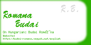 romana budai business card